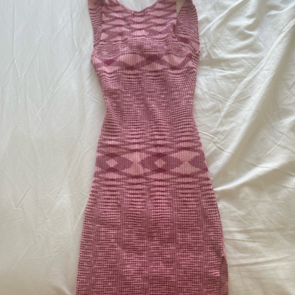 White fox pink patterned mini dress size small - Picture 2 of 2